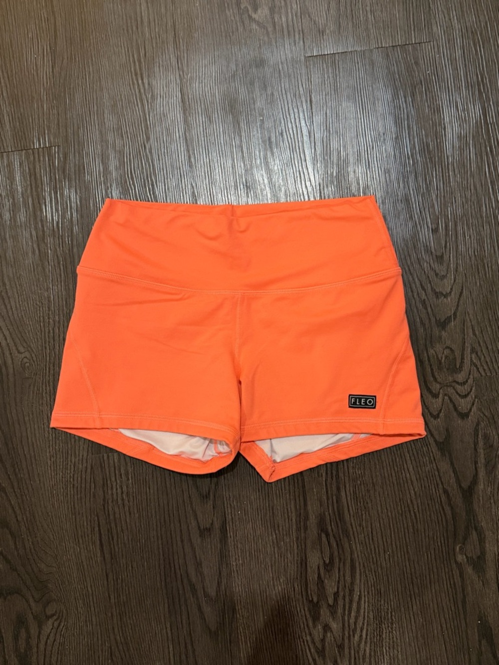 FLEO Women's Neon Orange Performance Shorts